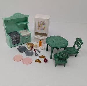 Calico Critters Kitchen Table Sink Food